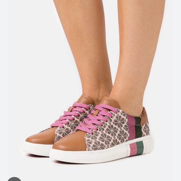 Kate Spade ♠️ Flower Jacquard Keswick Sneakers - Picture 8 of 12